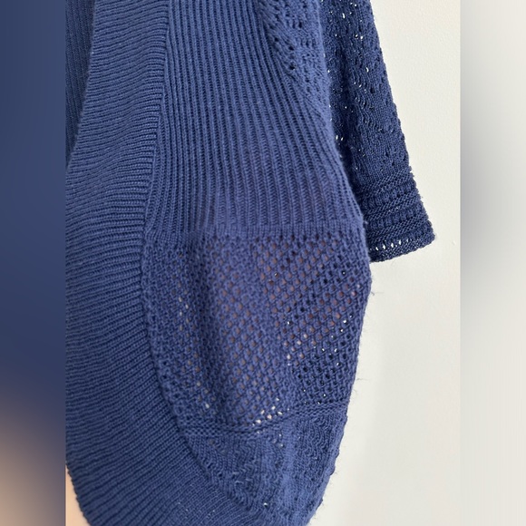 FADED GLORY Navy blue shrug knit sweater.  Size large - Picture 15 of 15